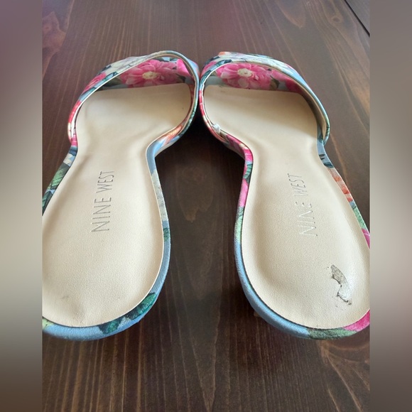 Nine West Floral Heels - Pink and Blue - Picture 2 of 6